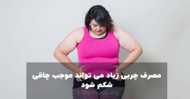 مصرف چربی زیاد موجب چاقی شکم می شود