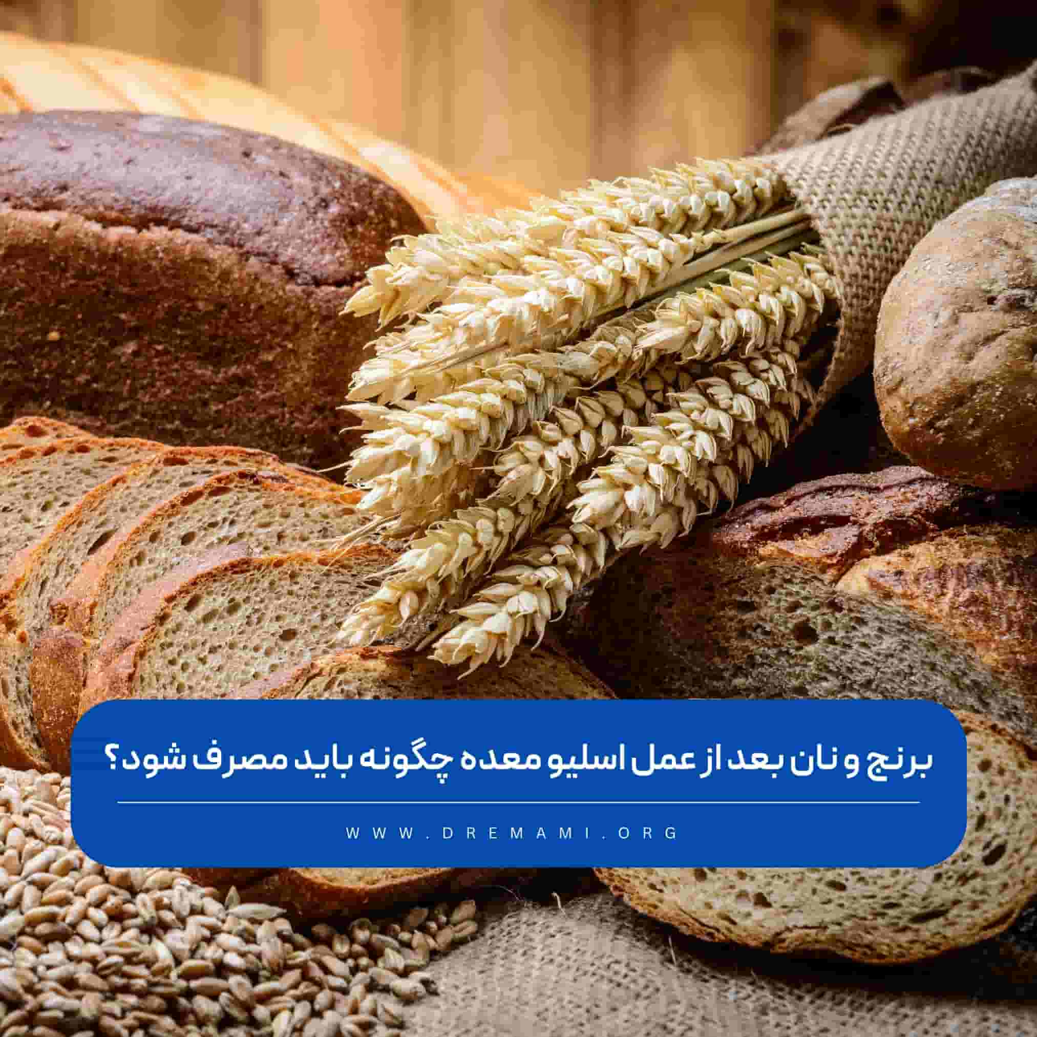 نان و برنج بعد از اسلیو معده