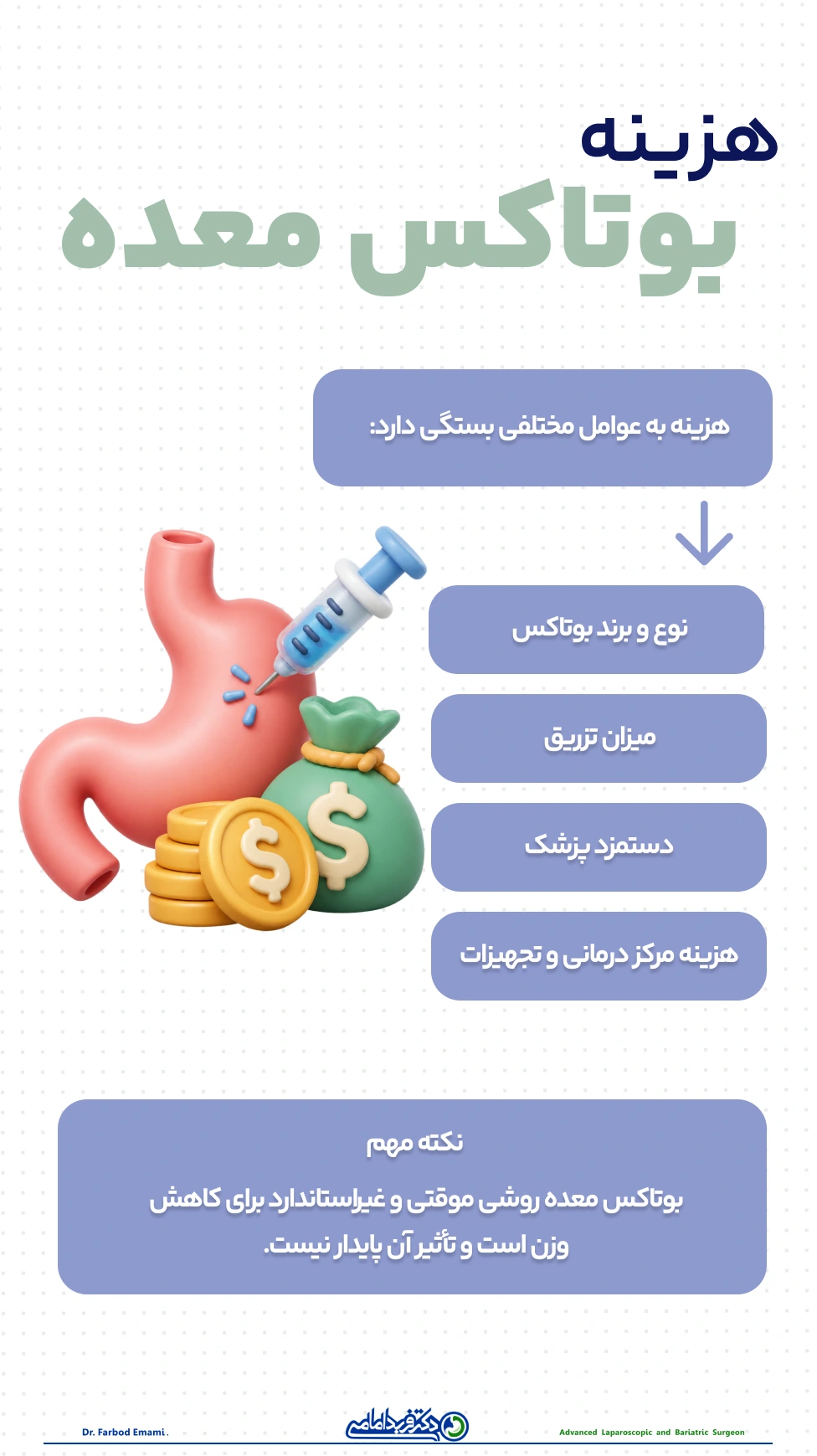 هزینه بوتاکس معده