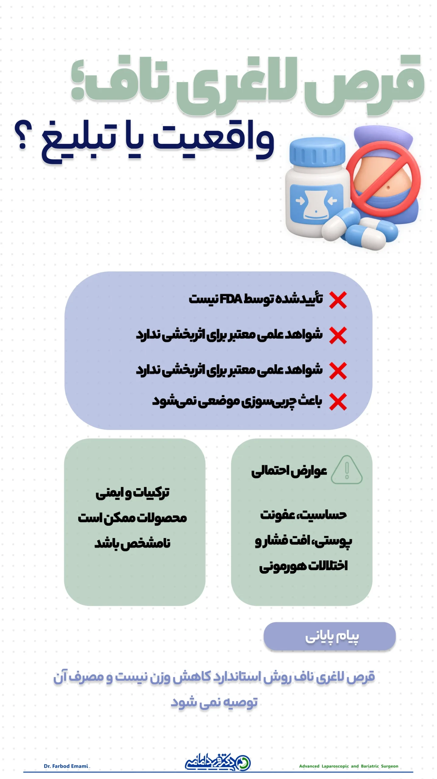 قرص لاغری ناف ، واقعیت یا تبلیغ؟